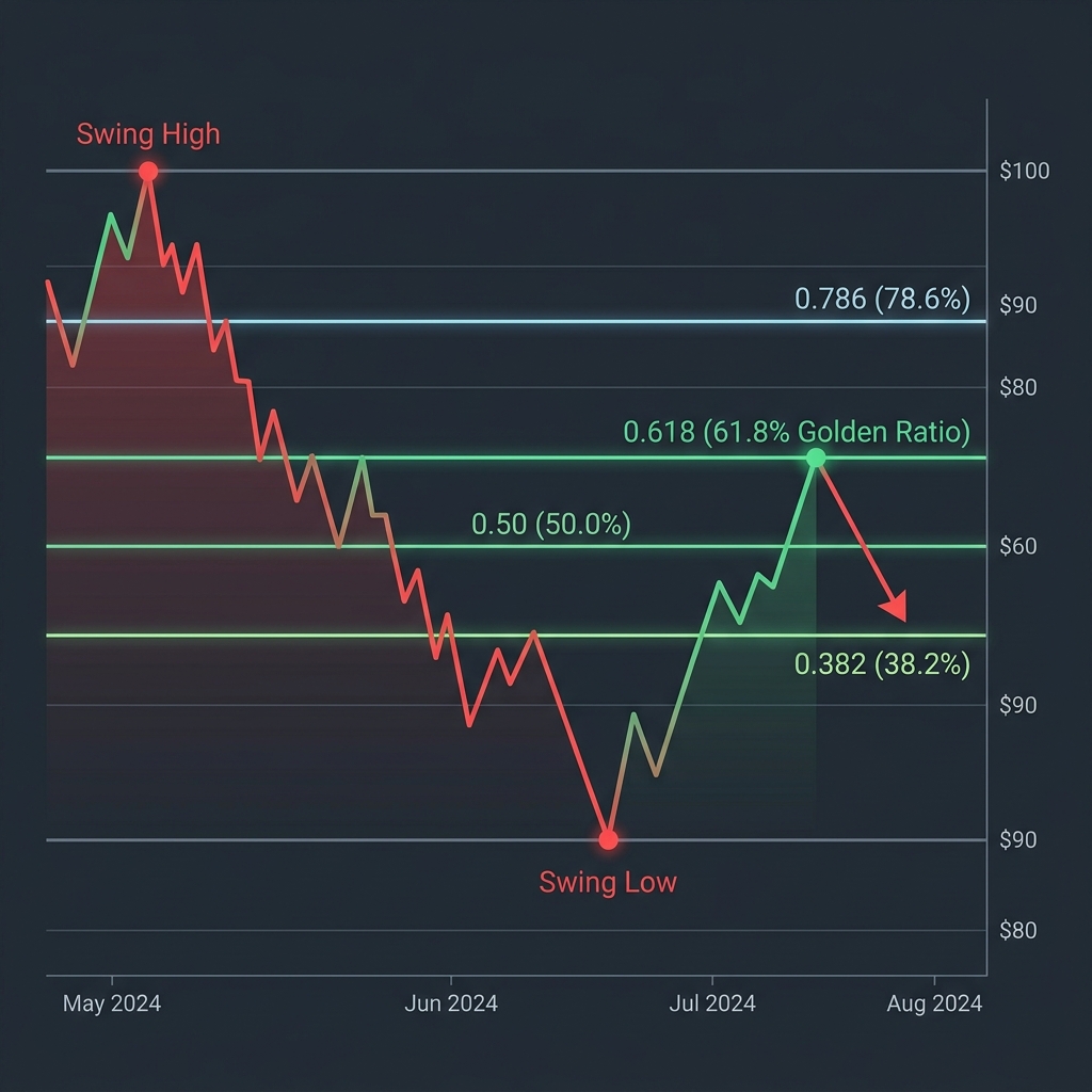 Bearish Fibonacci Retracement Chart