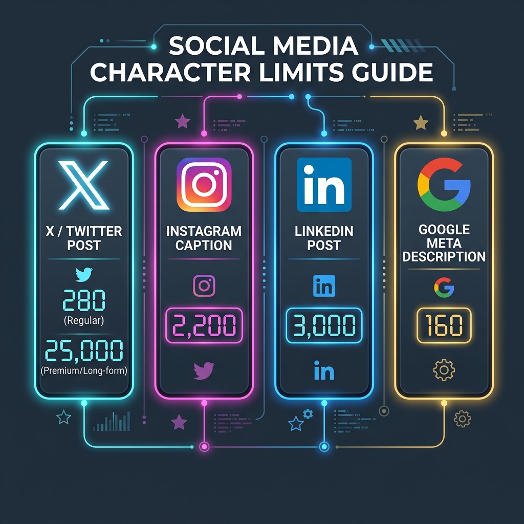 Social Media Character Limits Guide