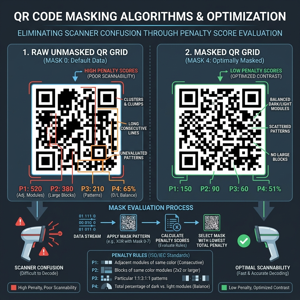 QR Code Masking Algorithms & Optimization